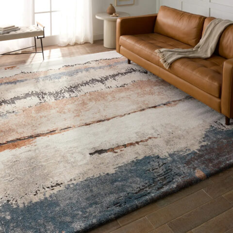 Formation 66 Tan/Blue Modern Rug