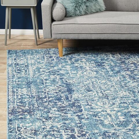 Evoke Muse Blue Transitional Rug
