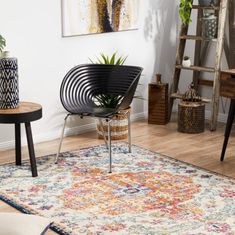 Evoke Carnival White Transitional Rug