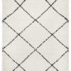 saf-22-wht-saffron-white-black-shaggy-rug-urbanrugs-unitex